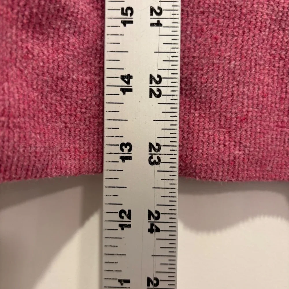 Nike Womens Pink Heathered Quarter Zip Pullover Sweatshirt Size M Pocketed